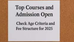 Top Courses and Admission Open – Check Age Criteria and Fee Structure for 2025